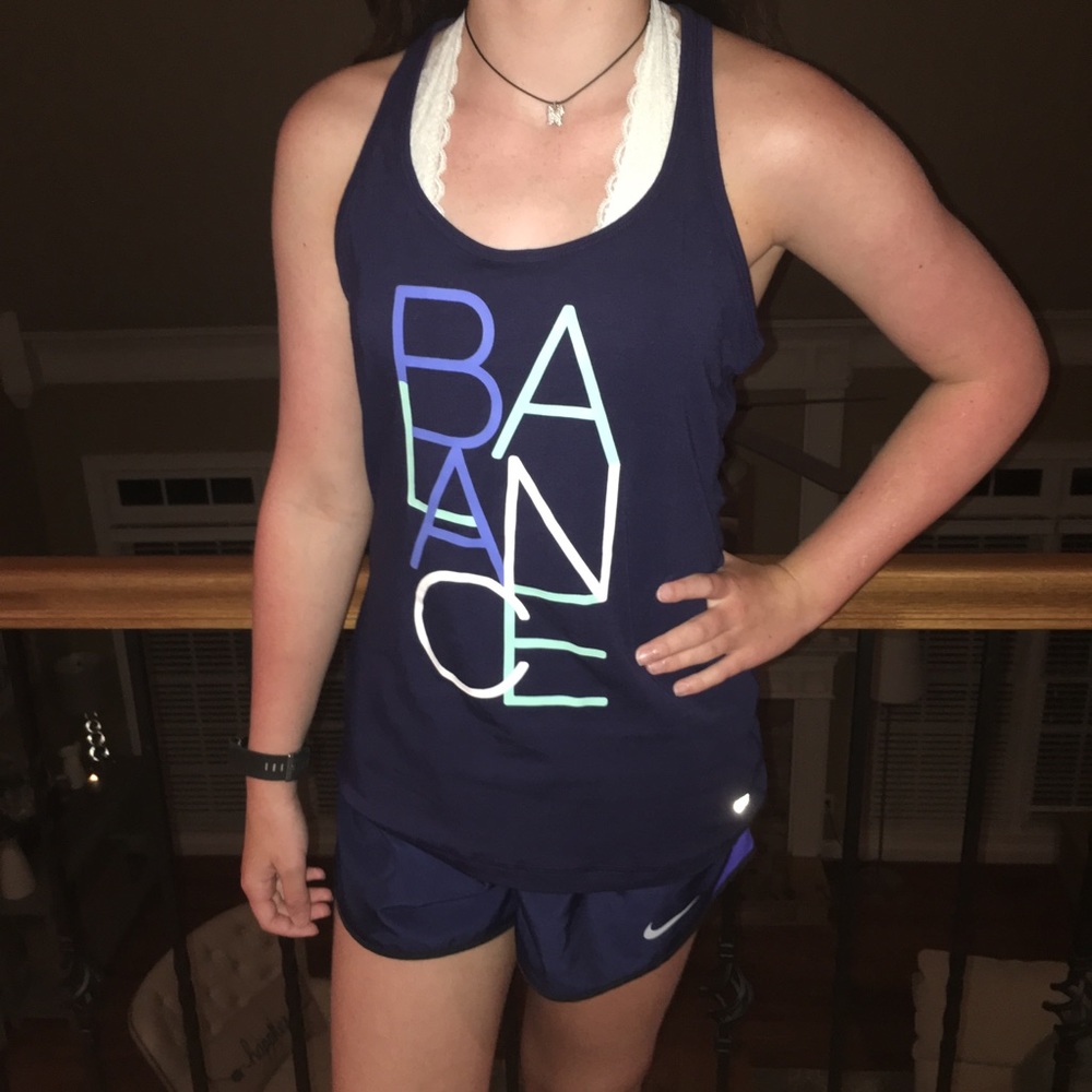Navy Gap “balance” racerback workout top